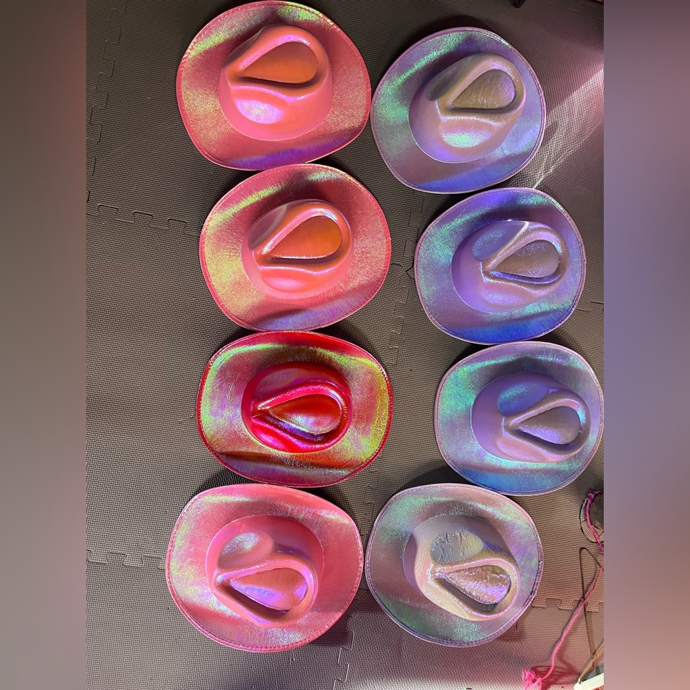 Iridescent Pink and Purple Cowboy Hats